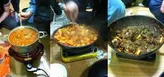 경영학부_소모임_슬릭_완성된_순대_김치찌게_매운탕